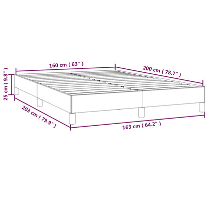 Giroletto senza Materasso Grigio Chiaro 160x200 cm Tessuto