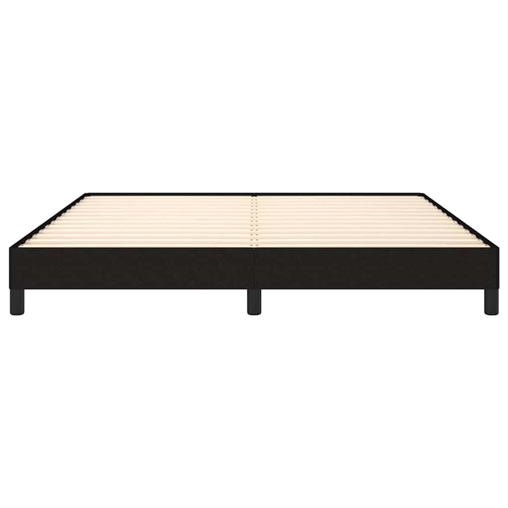 Giroletto senza Materasso Nero 160x200 cm in Tessuto