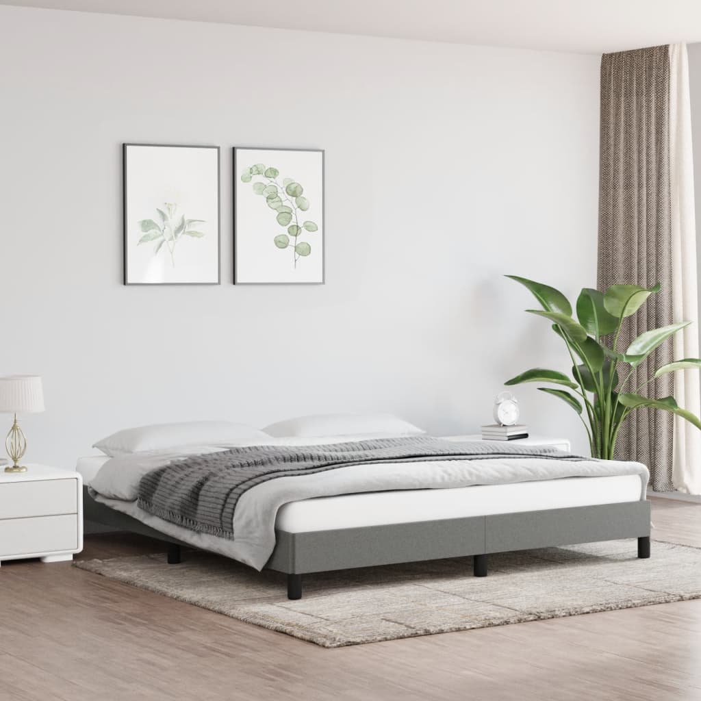 Giroletto senza Materasso Grigio Scuro 180x200 cm Tessuto | homemem39