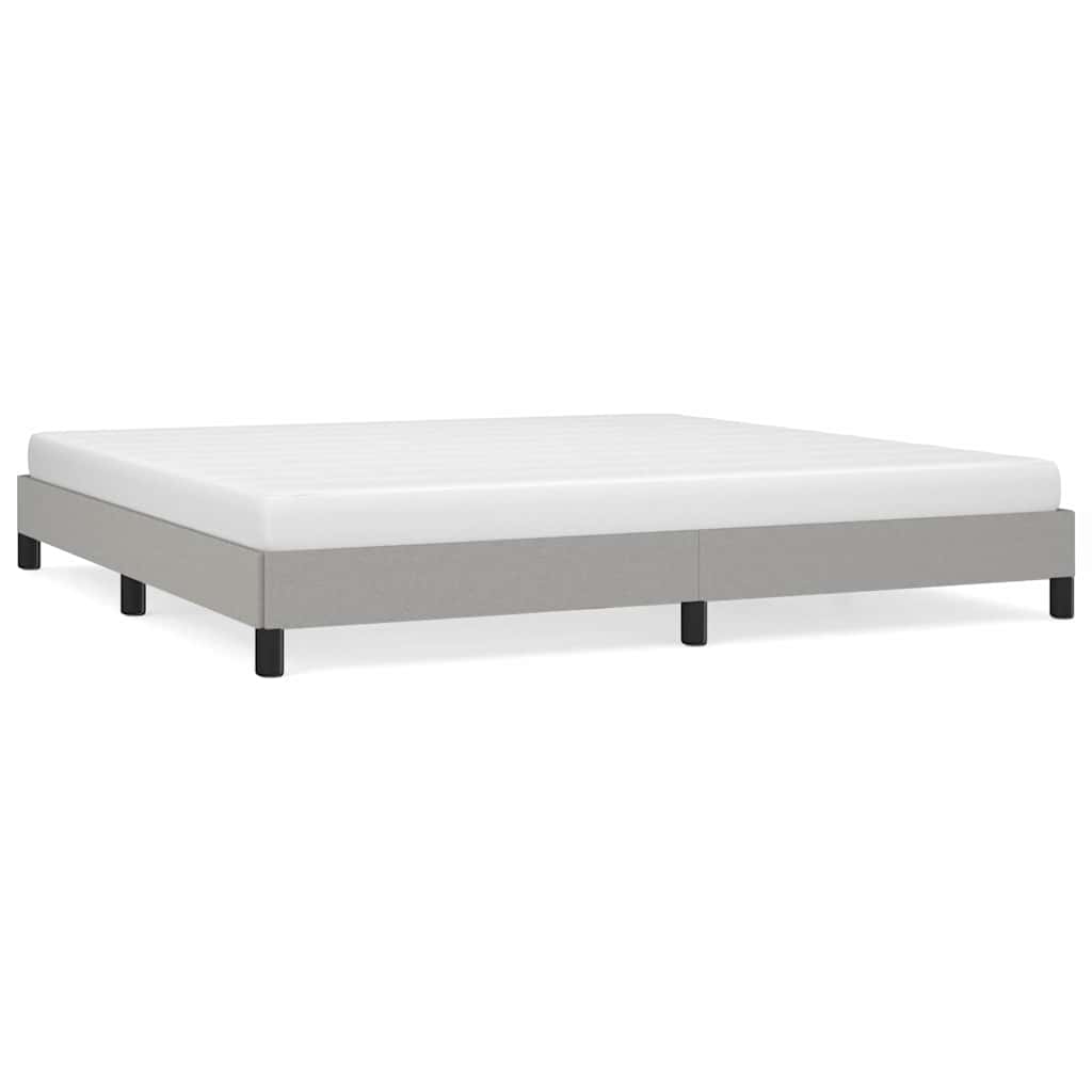 Giroletto senza Materasso Grigio Chiaro 200x200 cm Tessuto