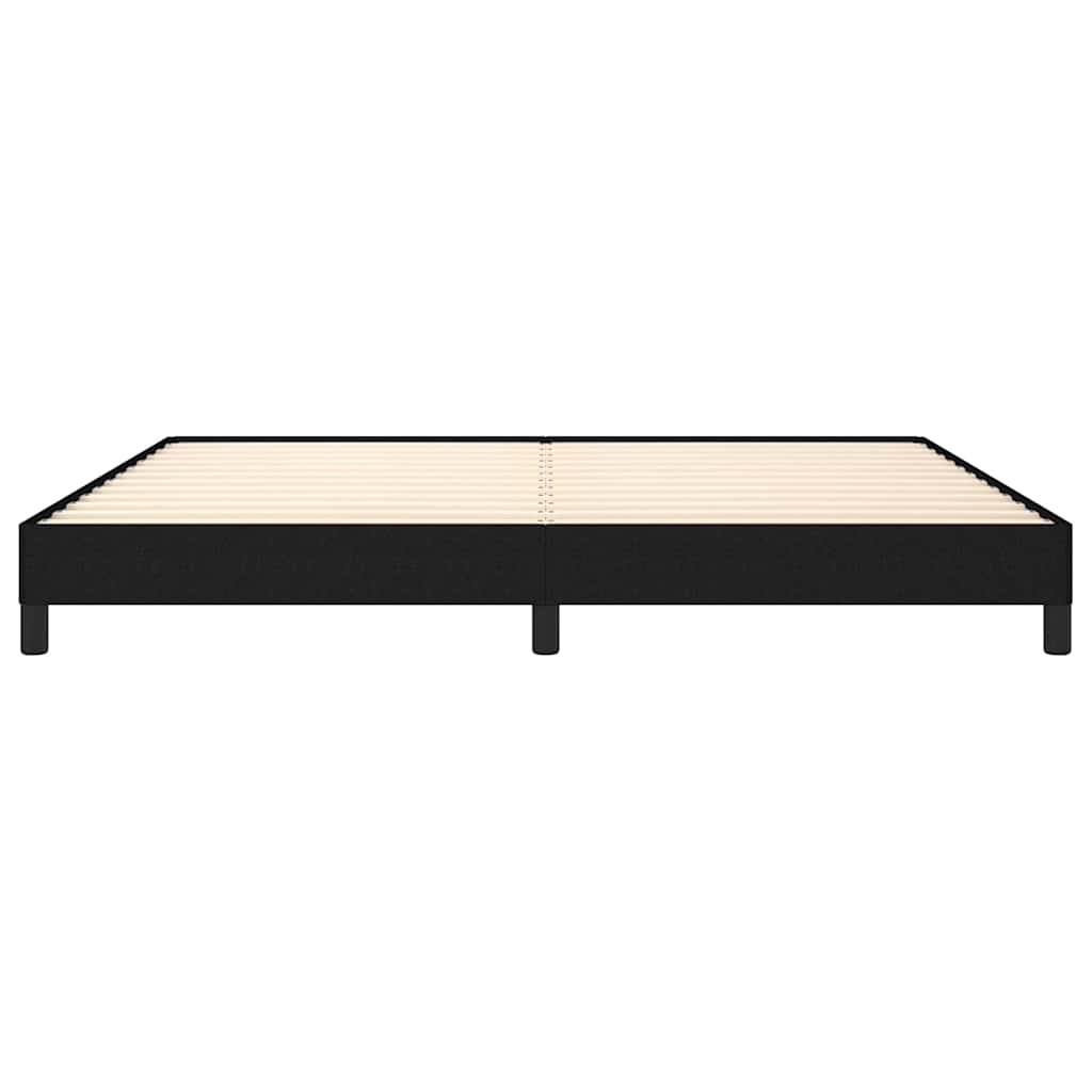Giroletto senza Materasso Nero 200x200 cm in Tessuto