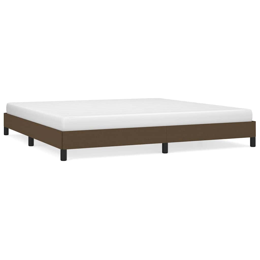 Giroletto senza Materasso Marrone Scuro 200x200 cm in Tessuto