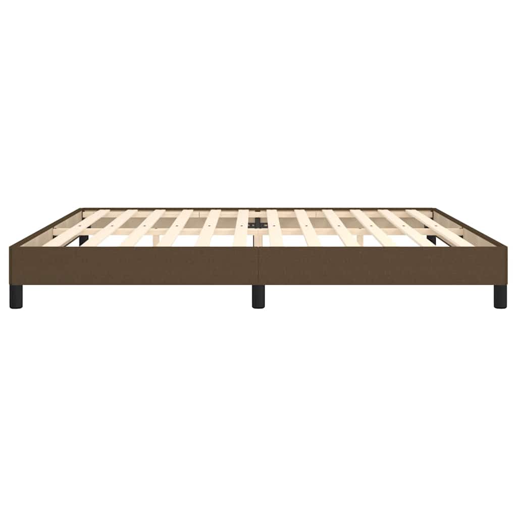 Giroletto senza Materasso Marrone Scuro 200x200 cm in Tessuto