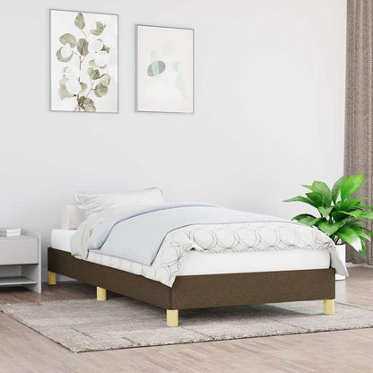 Giroletto senza Materasso Marrone Scuro 80x200 cm Tessuto