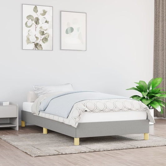 Giroletto senza Materasso Grigio Chiaro 90x190 cm Tessuto | homemem39
