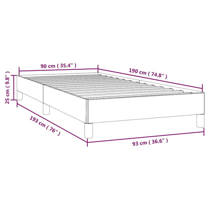 Giroletto senza Materasso Grigio Scuro 90x190 cm Tessuto