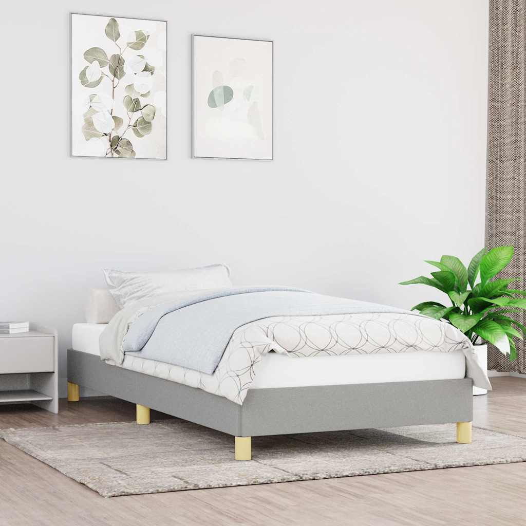 Giroletto senza Materasso Grigio Chiaro 100x200 cm Tessuto