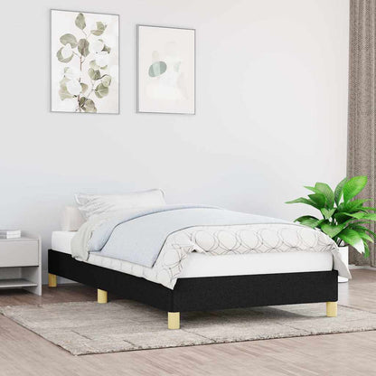 Giroletto senza Materasso Nero 100x200 cm in Tessuto