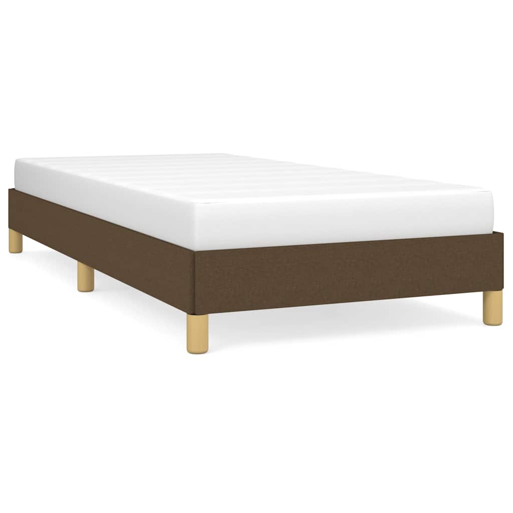 Giroletto senza Materasso Marrone Scuro 100x200 cm Tessuto