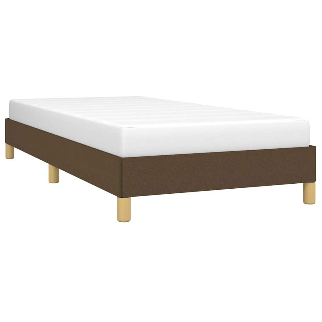 Giroletto senza Materasso Marrone Scuro 100x200 cm Tessuto