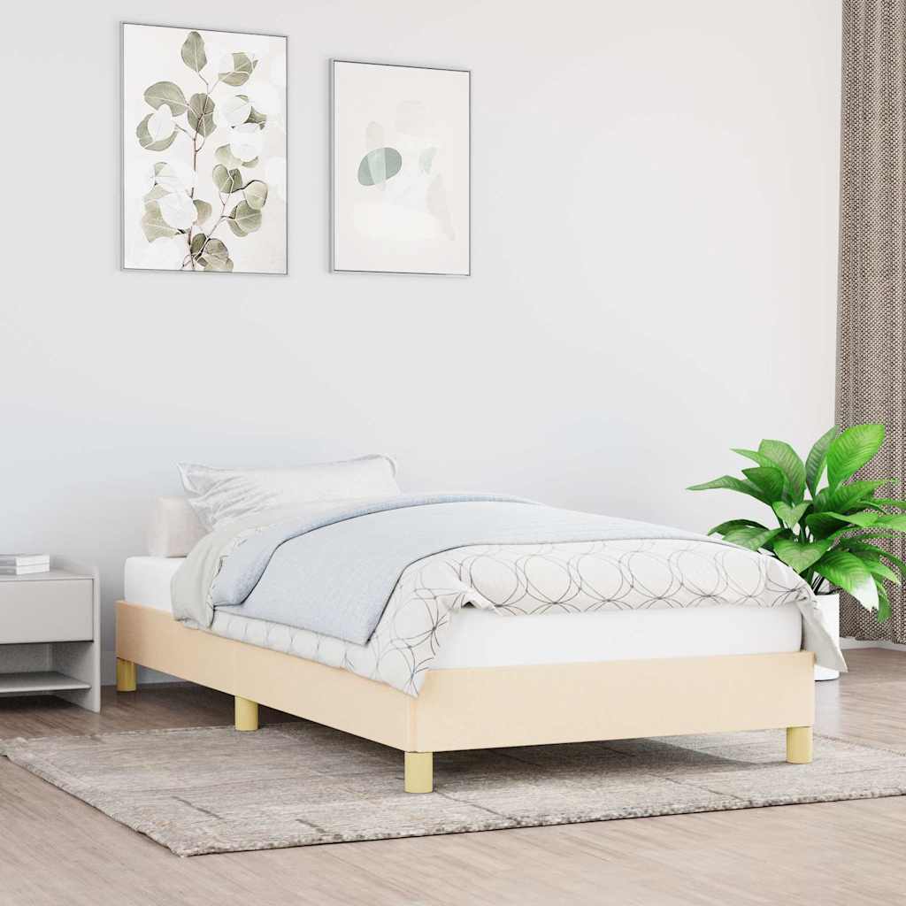 Giroletto senza Materasso Crema 100x200 cm in Tessuto