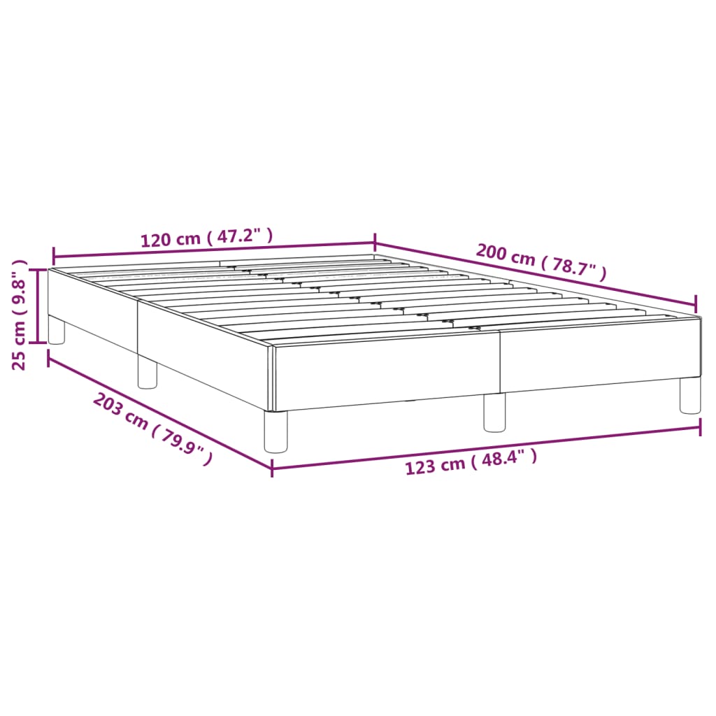 Giroletto senza Materasso Marrone Scuro 120x200 cm Tessuto