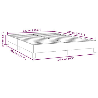 Giroletto senza Materasso Grigio Scuro 140x200 cm Tessuto