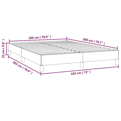 Giroletto senza Materasso Grigio Chiaro 180x200 cm Tessuto