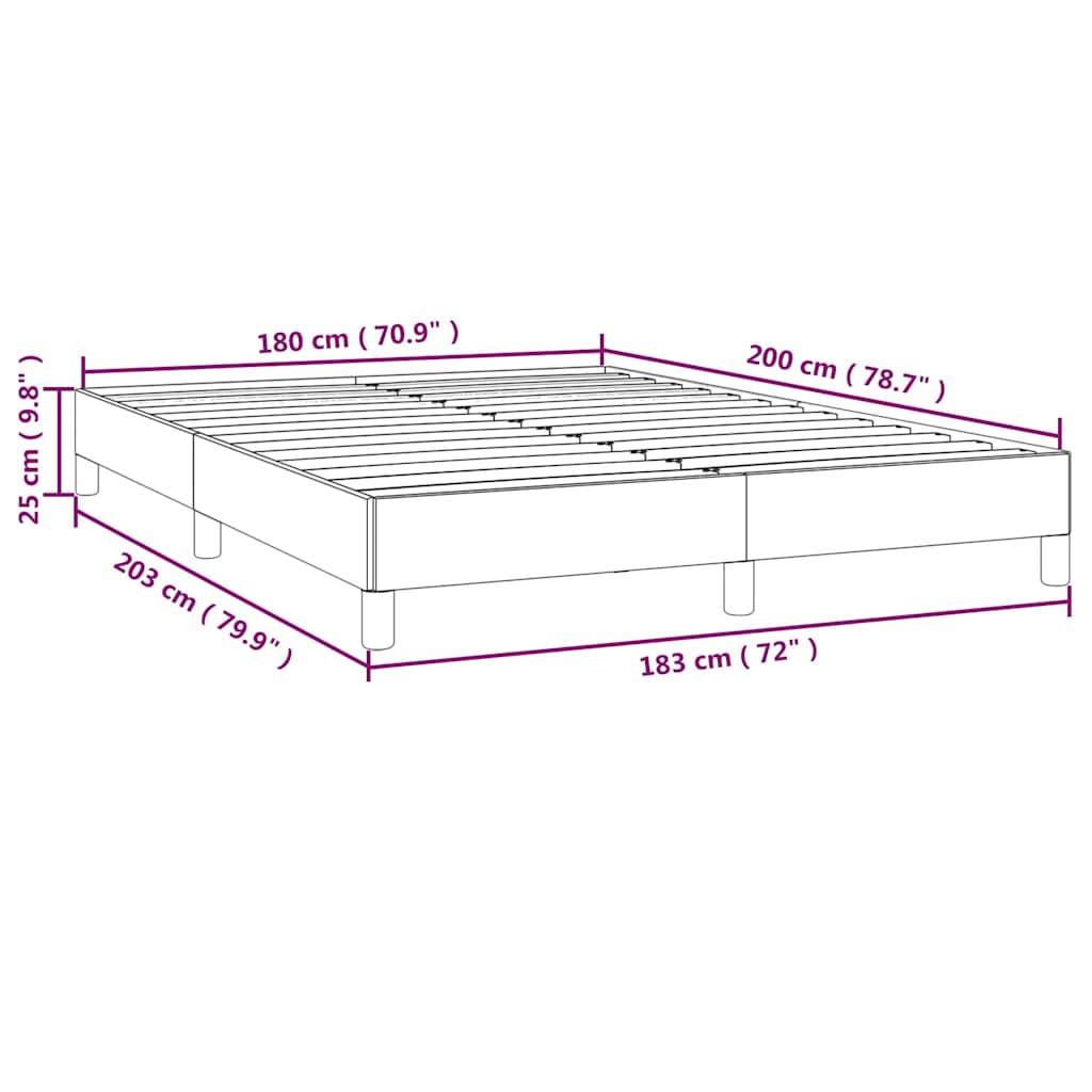 Giroletto senza Materasso Crema 180x200 cm in Tessuto