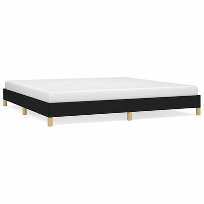 Giroletto senza Materasso Nero 200x200 cm in Tessuto