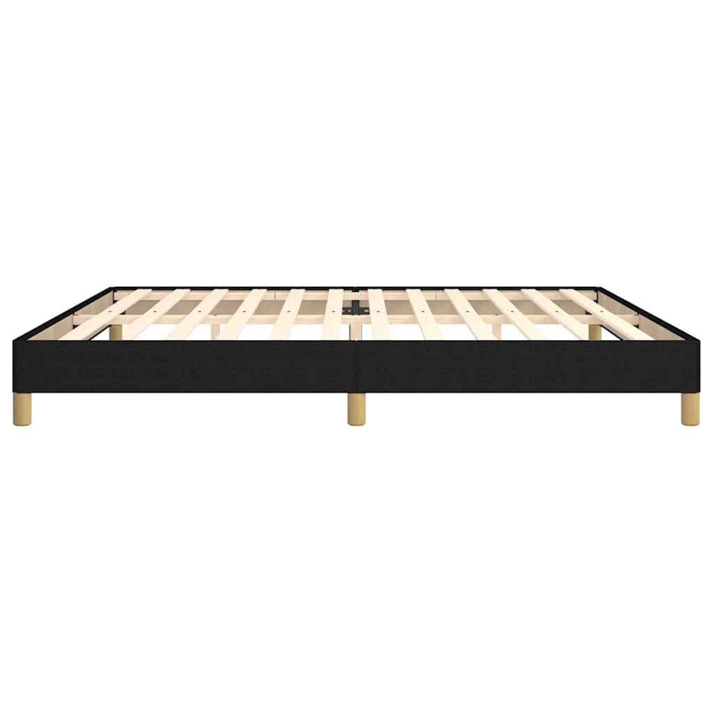 Giroletto senza Materasso Nero 200x200 cm in Tessuto
