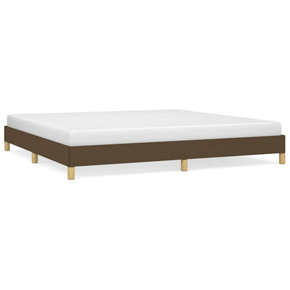 Giroletto senza Materasso Marrone Scuro 200x200 cm in Tessuto
