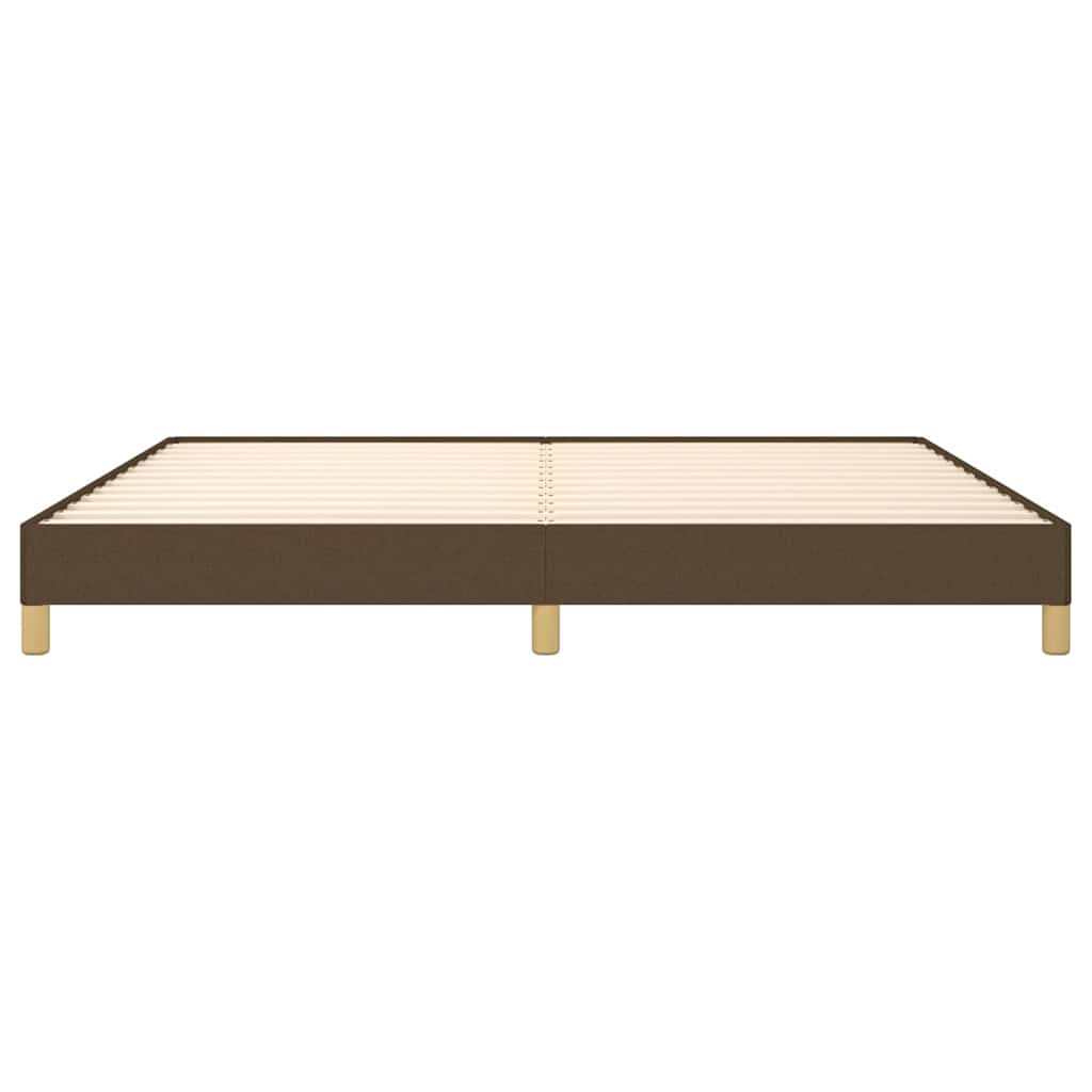 Giroletto senza Materasso Marrone Scuro 200x200 cm in Tessuto