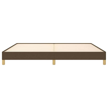 Giroletto senza Materasso Marrone Scuro 200x200 cm in Tessuto