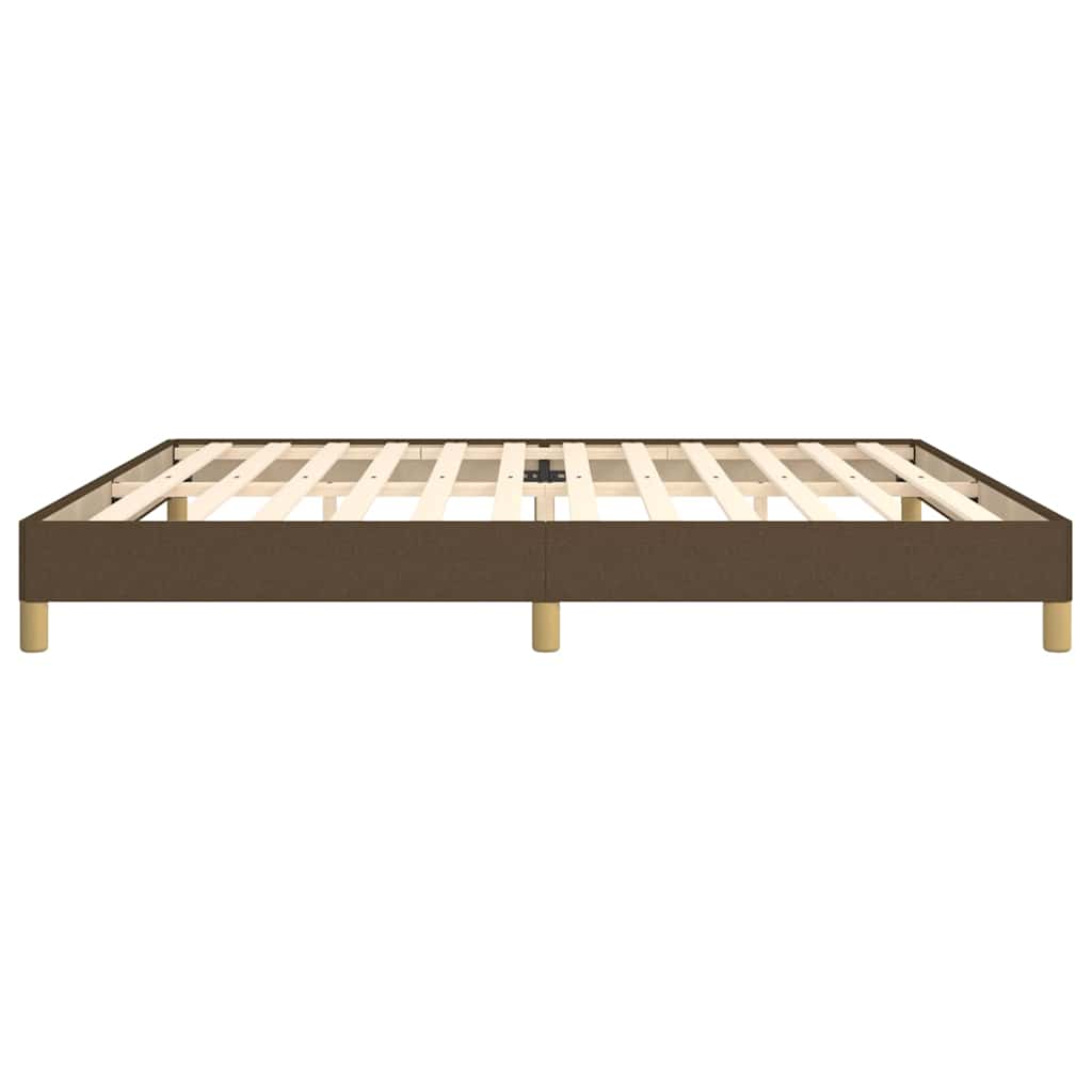 Giroletto senza Materasso Marrone Scuro 200x200 cm in Tessuto