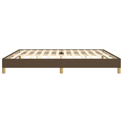 Giroletto senza Materasso Marrone Scuro 200x200 cm in Tessuto