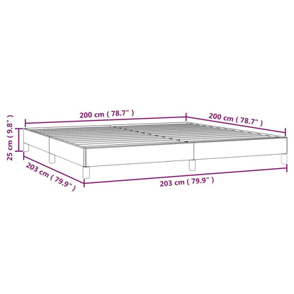 Giroletto senza Materasso Marrone Scuro 200x200 cm in Tessuto | homemem39