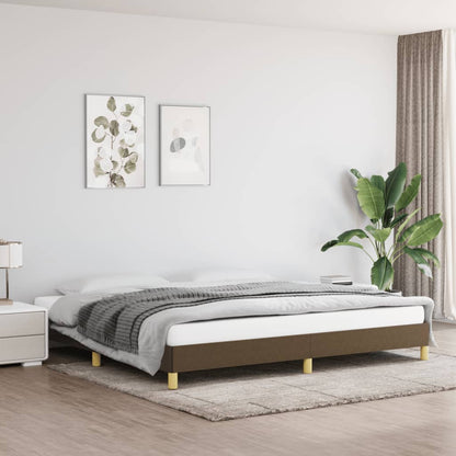 Giroletto senza Materasso Marrone Scuro 200x200 cm in Tessuto | homemem39