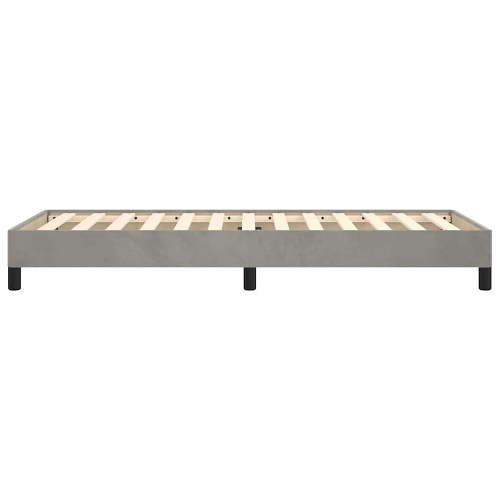 Giroletto senza Materasso Grigio Chiaro 80x200 cm Velluto