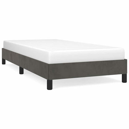 Giroletto senza Materasso Grigio Scuro 80x200 cm Velluto