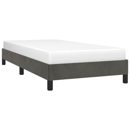 Giroletto senza Materasso Grigio Scuro 80x200 cm Velluto