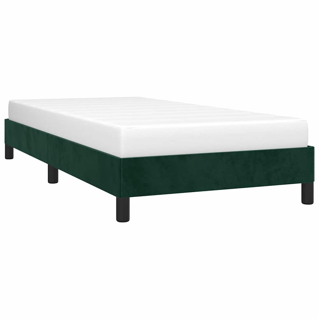 Giroletto senza Materasso Verde Scuro 80x200 cm in Velluto