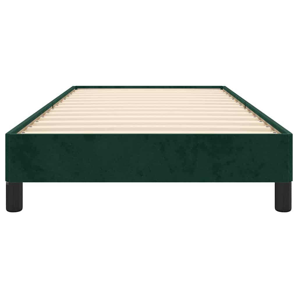 Giroletto senza Materasso Verde Scuro 80x200 cm in Velluto