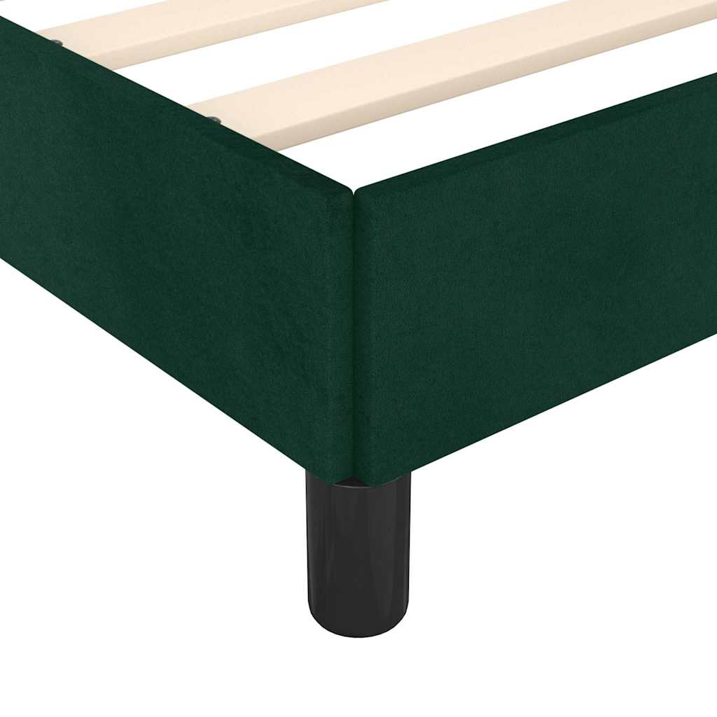 Giroletto senza Materasso Verde Scuro 80x200 cm in Velluto