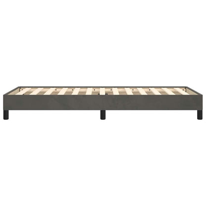 Giroletto senza Materasso Grigio Scuro 90x190 cm Velluto
