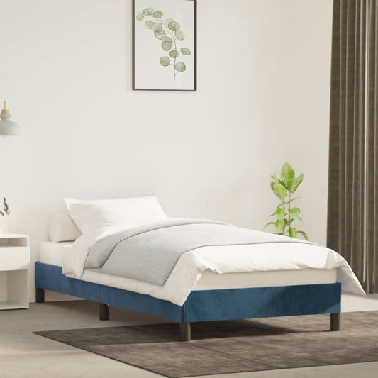 Giroletto senza Materasso Blu Scuro 90x190 cm in Velluto - homemem39