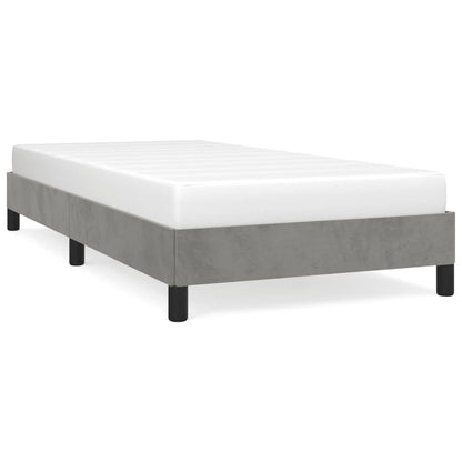 Giroletto senza Materasso Grigio Chiaro 90x200 cm Velluto - homemem39