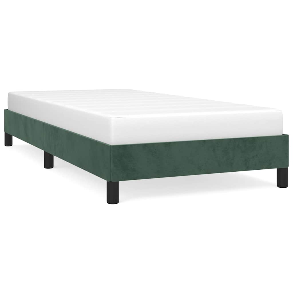 Giroletto senza Materasso Verde Scuro 90x200 cm in Velluto