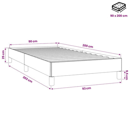 Giroletto senza Materasso Verde Scuro 90x200 cm in Velluto