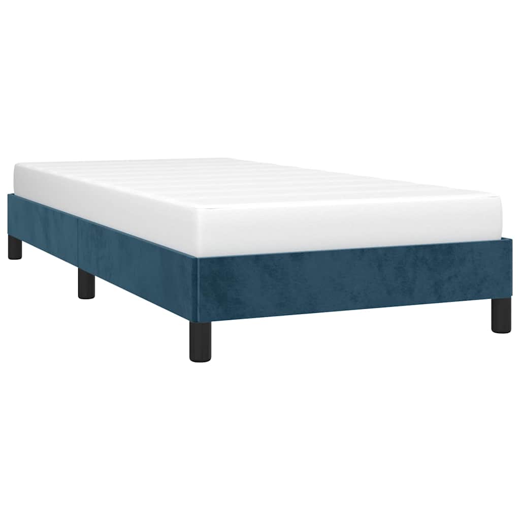 Giroletto senza Materasso Blu Scuro 90x200 cm in Velluto