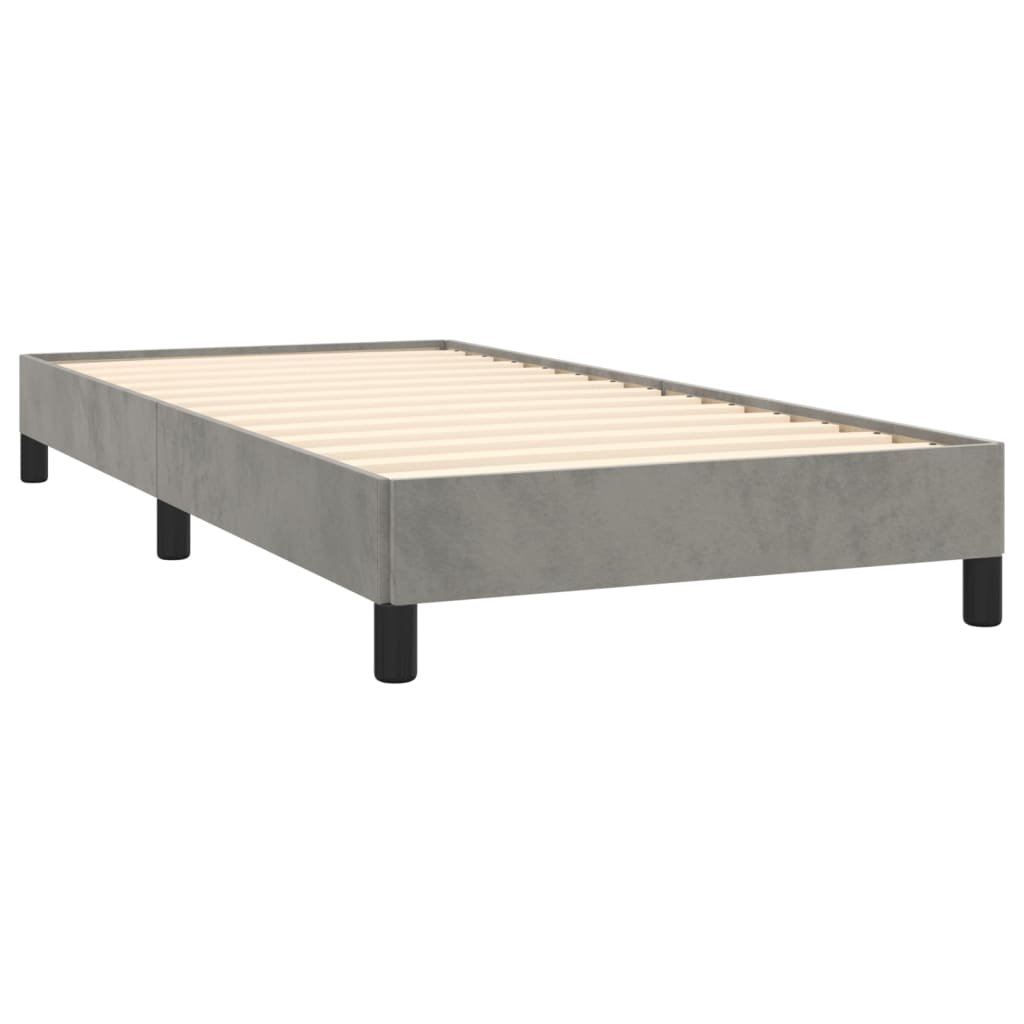 Giroletto senza Materasso Grigio Chiaro 100x200 cm Velluto | homemem39