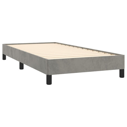 Giroletto senza Materasso Grigio Chiaro 100x200 cm Velluto | homemem39