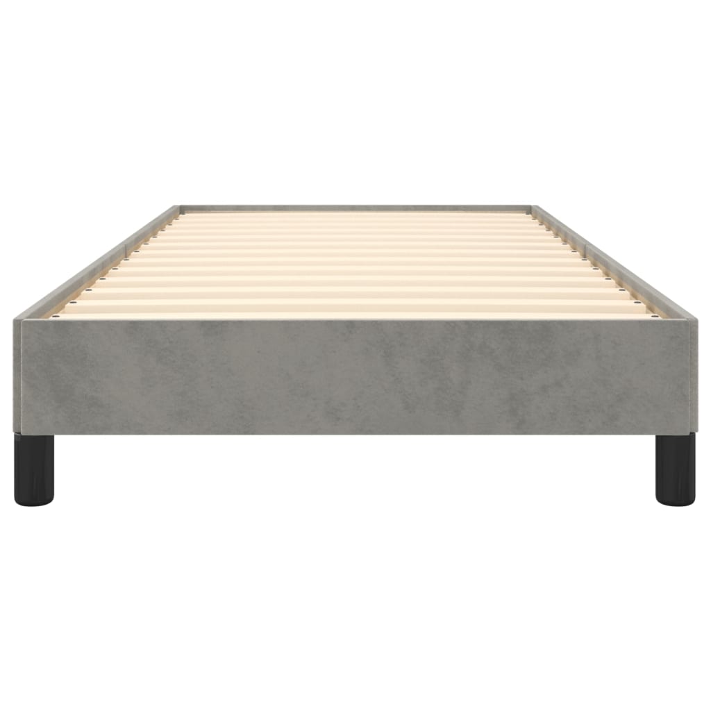 Giroletto senza Materasso Grigio Chiaro 100x200 cm Velluto | homemem39