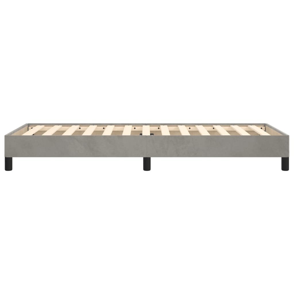 Giroletto senza Materasso Grigio Chiaro 100x200 cm Velluto | homemem39