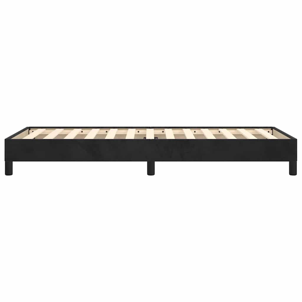 Giroletto senza Materasso Nero 100x200 cm in Velluto