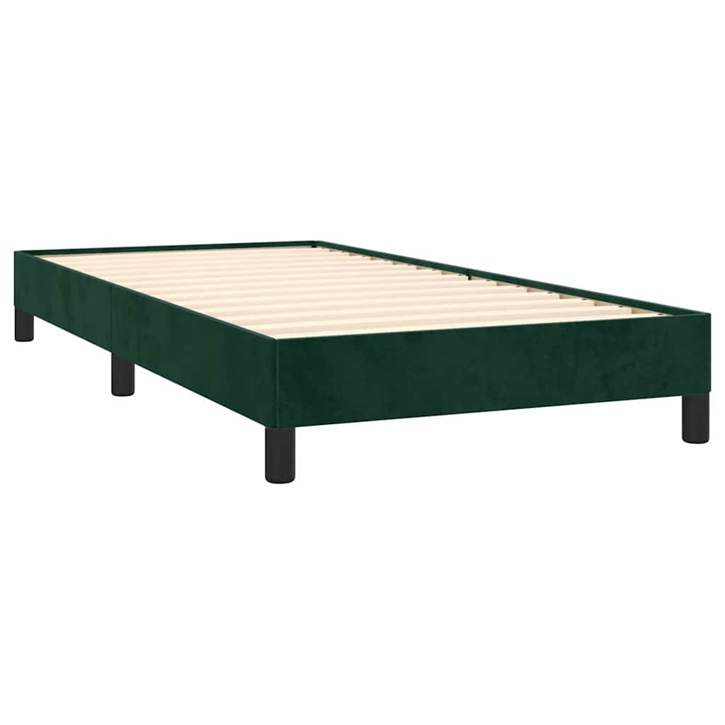 Giroletto senza Materasso Verde Scuro 100x200 cm in Velluto