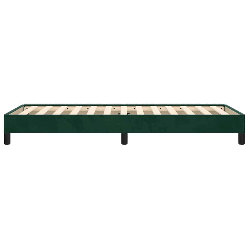 Giroletto senza Materasso Verde Scuro 100x200 cm in Velluto