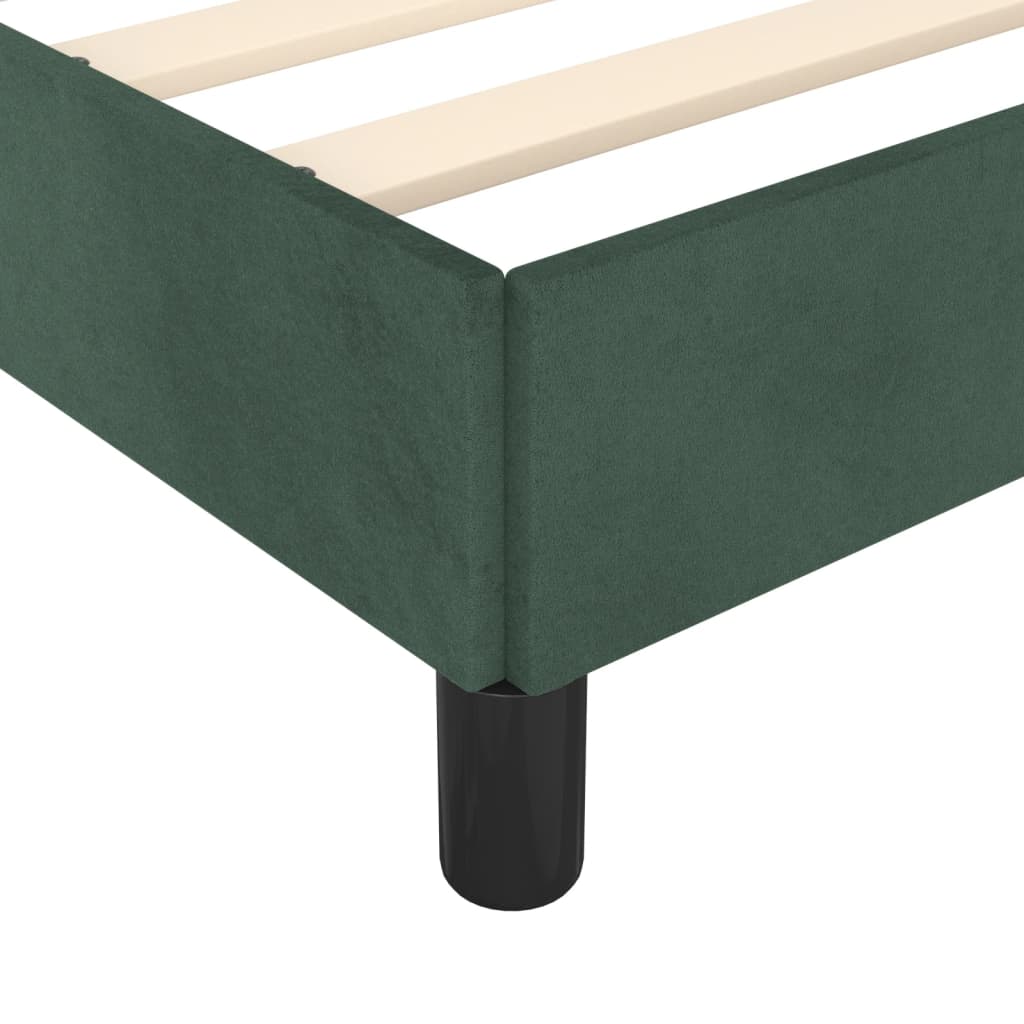 Giroletto senza Materasso Verde Scuro 100x200 cm in Velluto - homemem39