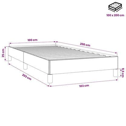 Giroletto senza Materasso Verde Scuro 100x200 cm in Velluto