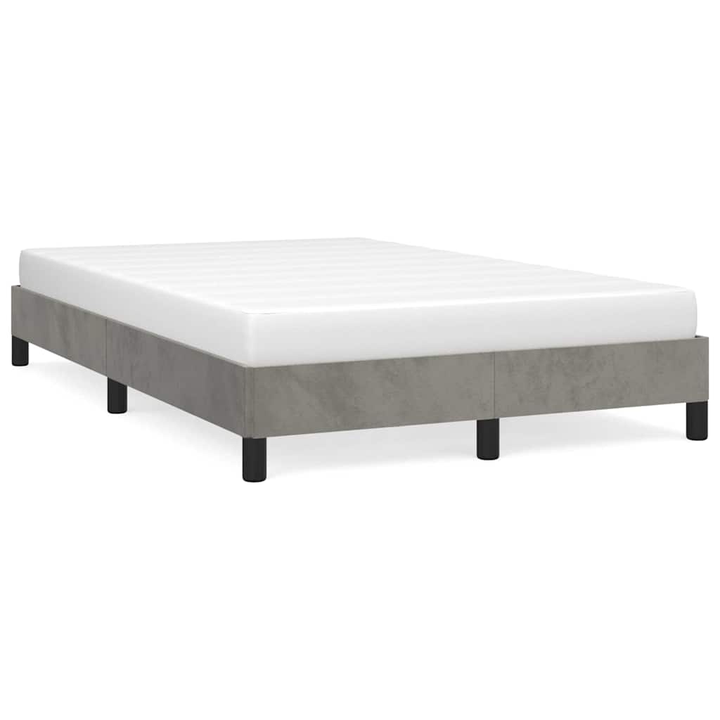 Giroletto senza Materasso Grigio Chiaro 120x200 cm Velluto